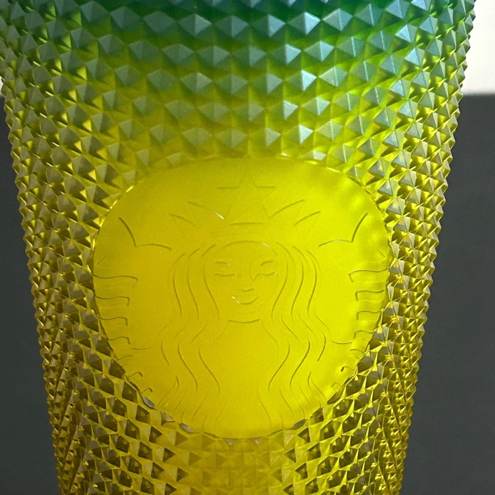 Starbucks Green and Yellow Tumbler - Picture 3 of 4